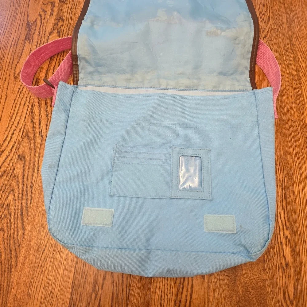 Sanrio Hello Kitty City Blue Canvas Messenger Bag Crossbody Y2K Kidcore Vintage